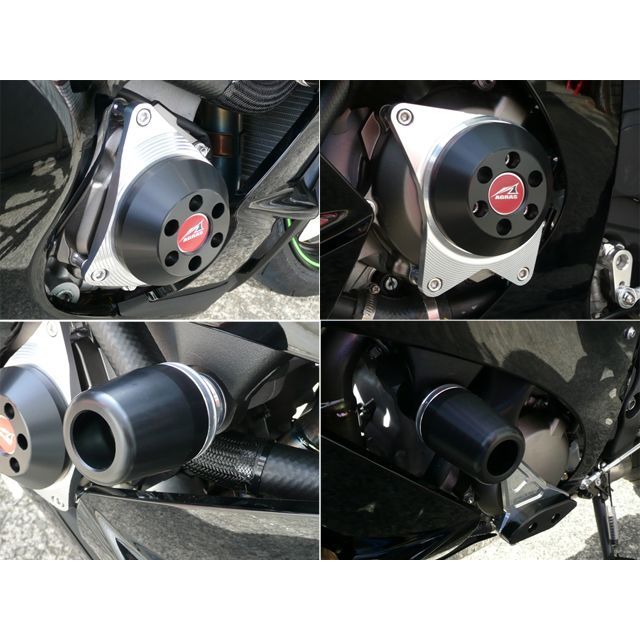 アグラス レーシングスライダー 4点SET C ZX-10R カラー ジュラコン/ブラック タイプ ロゴ無 342-487-018B