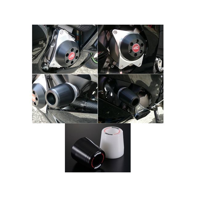 アグラス レーシングスライダー 4点SET C ZX-10R カラー ジュラコン/ブラック タイプ ロゴ有 342-487-018BX