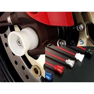 アグラス フロントアクスルプロテクター ファンネルタイプ ZRX1100/ZRX1100-2、ZRX1200R/S、ZZR1100（D型）、ZZR1200 仕様 アルミ カラー レッド 344-456-A0R｜モトメガネ 店