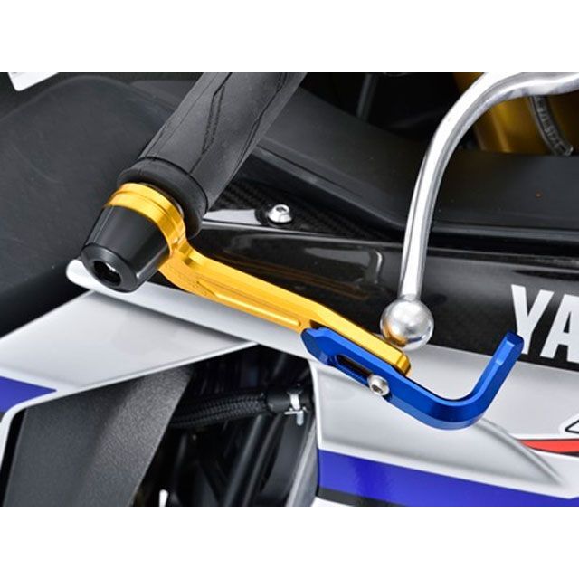 アグラス レバーガード YZF-R1/M ガードエンド&ベースカラー ガンメタ ガードステー ゴールド ジュラコン(R) ホワイト 301-276-GMGW|モトメガネ 店