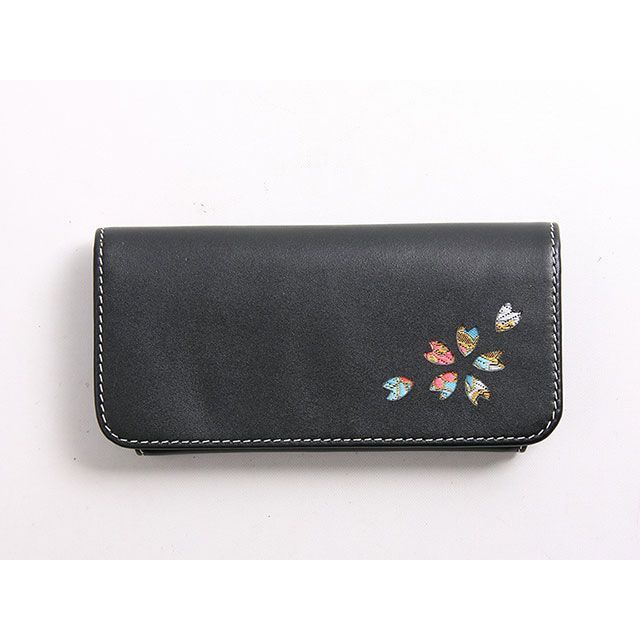 デグナー 花山 WV-12K レザーウォレット（都桜/ブラック） WV-12K-MZ-BK