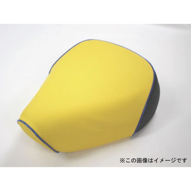 グロンドマン シグナスD（4TG/4KP） 国産シートカバー エンボスイエロー シグナスD タイプ 被せ 仕様 青パイピング GR68YC250P50