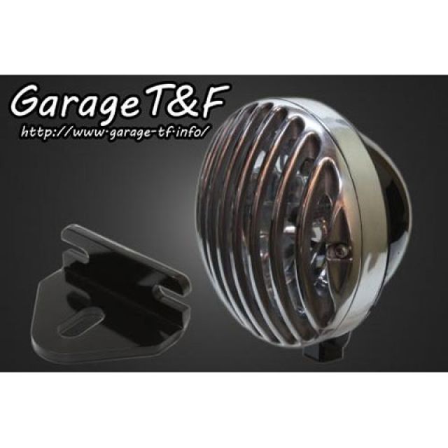 ガレージT&F 5.75インチバードゲージヘッドライト＆ライトステー（タイプE）キット W650 ヘッドライト ブラック ゲージ ポリッシュ ・W650HL19