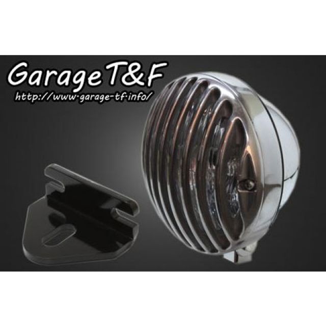 ガレージT&F 5.75インチバードゲージヘッドライト＆ライトステー（タイプE）キット W650 ヘッドライト メッキ ゲージ ポリッシュ ・W650HL18