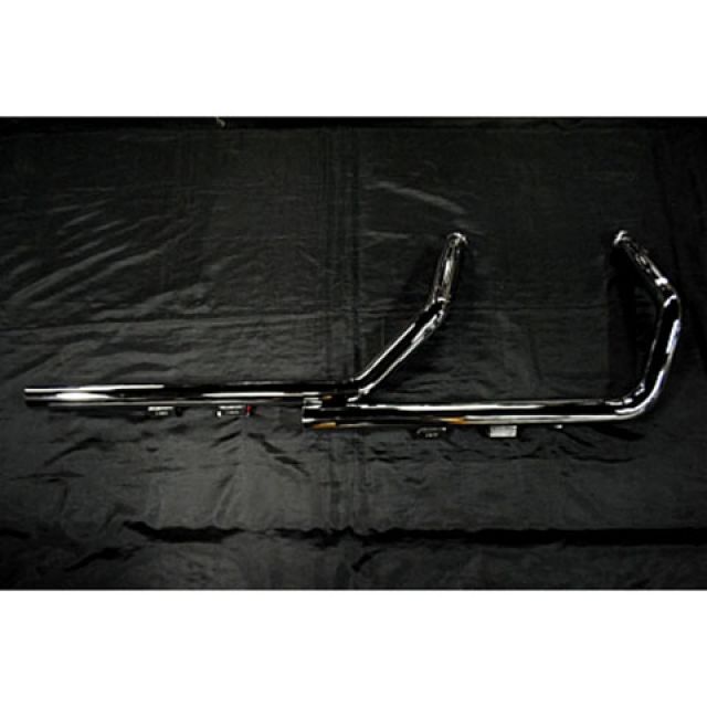 部品屋K&W スポーツスター 04-06 ドラッグパイプマフラー 2インチ スポーツスター P99950