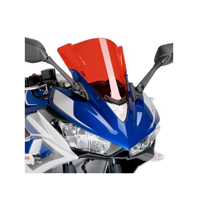 プーチ レーシングスクリーン YZF-R3/YZF-R25 カラー レッド 7649R｜モトメガネ 店