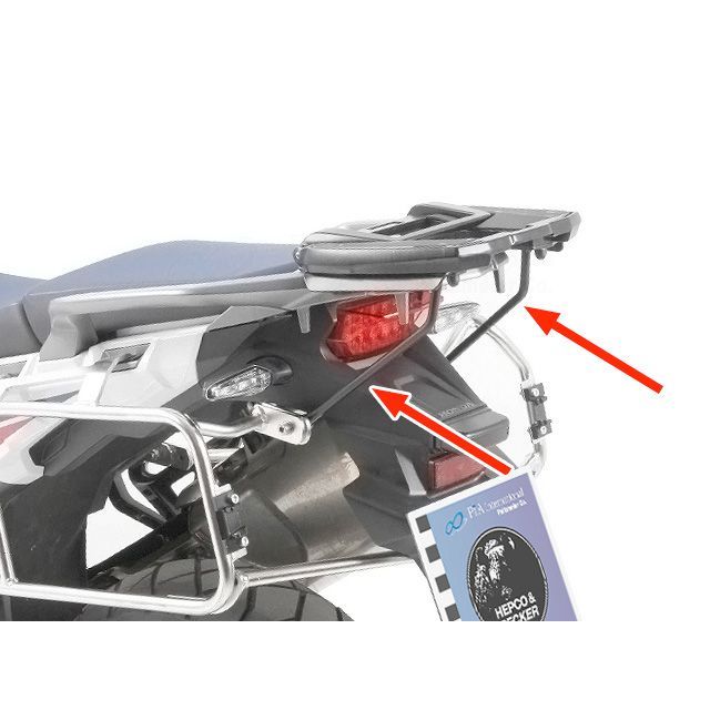 ヘプコ＆ベッカー トップケースホルダー補助ステー for Alurack/Easyrack HONDA CRF1000L AfricaTwin（ブラック） CRF1000L AfricaTwin 4210-994-0001
