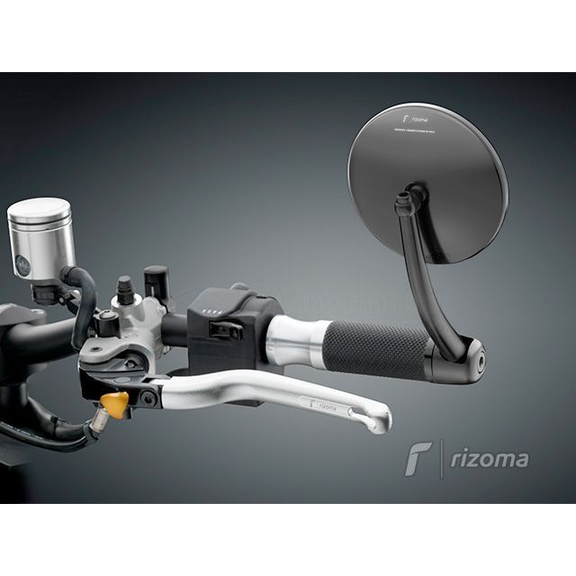 リゾマ 補助ミラー「Spirit RS」 左右 同形状 汎用 カラー ブラック BS192B