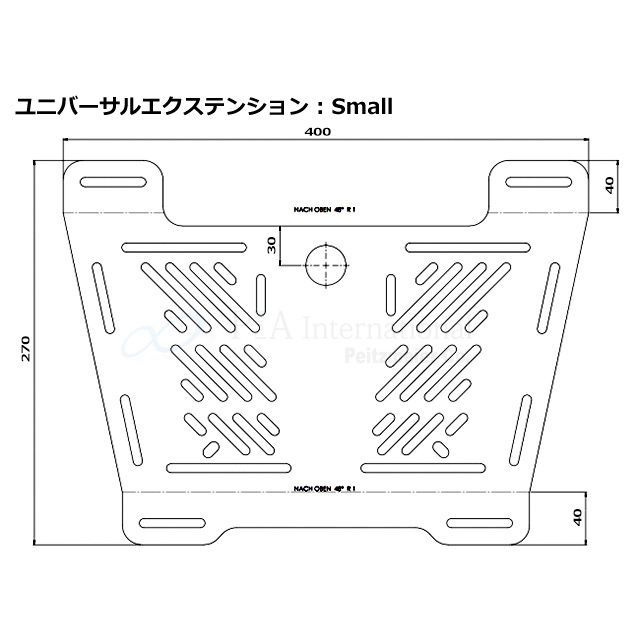 ヘプコ＆ベッカー Speedrack用拡張プレート（UniversalExtension） スモール 汎用 カラー シルバー 610-052-0009