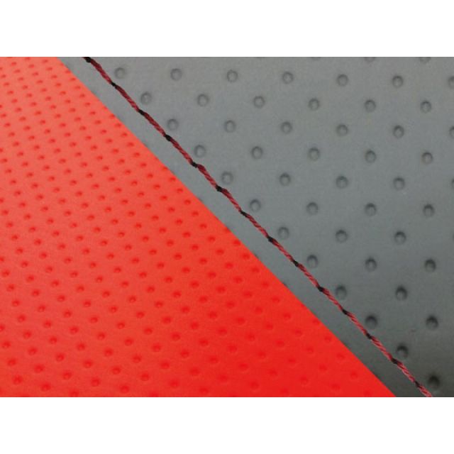 グロンドマン CBR1000RR（SC57） 国産シートカバー 張替 エンボス灰＆エンボスレッド CBR1000RR 仕様 赤ステッチ 適合 ダブル（リア側） GH5575HC1227S40