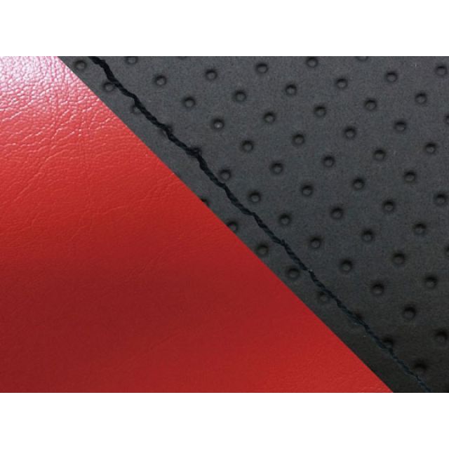 グロンドマン CBR1000RR（SC57） 国産シートカバー 張替 エンボス黒＆赤 CBR1000RR 仕様 黒ステッチ 適合 ダブル（リア側） GH5575HC84S10