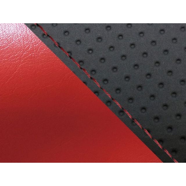 グロンドマン CBR1000RR（SC57） 国産シートカバー 張替 エンボス黒＆赤 CBR1000RR 仕様 赤ステッチ 適合 シングル（フロント側） GH5574HC84S40
