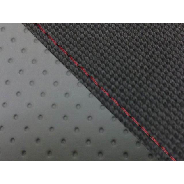 グロンドマン CBR1000RR（SC57） 国産シートカバー 張替 スベラーヌ黒＆エンボス灰 CBR1000RR 仕様 赤ステッチ 適合 シングル（フロント側） GH5574HC4612S40
