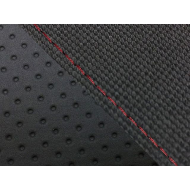 グロンドマン CBR1000RR（SC57） 国産シートカバー 張替 スベラーヌ黒＆エンボス黒 CBR1000RR 仕様 赤ステッチ 適合 シングル（フロント側） GH5574HC468S40