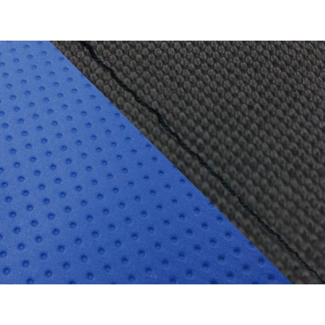 グロンドマン CBR1000RR（SC57） 国産シートカバー 張替 スベラーヌ黒＆エンボス青 CBR1000RR 仕様 黒ステッチ 適合 シングル（フロント側） GH5574HC4626S10