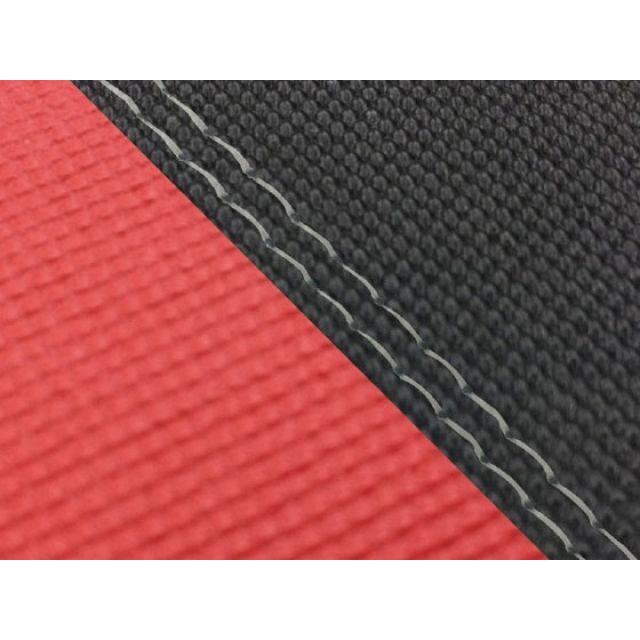 グロンドマン CBR1000RR（SC57） 国産シートカバー 張替 スベラーヌ黒＆スベラーヌレッド CBR1000RR 仕様 透明ダブルステッチ 適合 シングル（フロント側） GH5574HC4644SW0