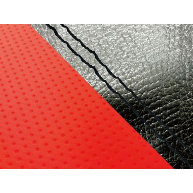 グロンドマン CBR1000RR（SC57） 国産シートカバー 張替 黒＆エンボスレッド CBR1000RR 仕様 黒ダブルステッチ 適合 シングル（フロント側） GH5574HC3727SW10