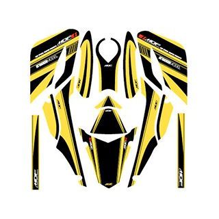 【メーカー直送】エムディーエフ XT250X（06-16） グラフィックキット アタッカーモデル パンプキンイエロータイプ XT250X タイプ コンプリートセット MXTX-A-PY-ALL