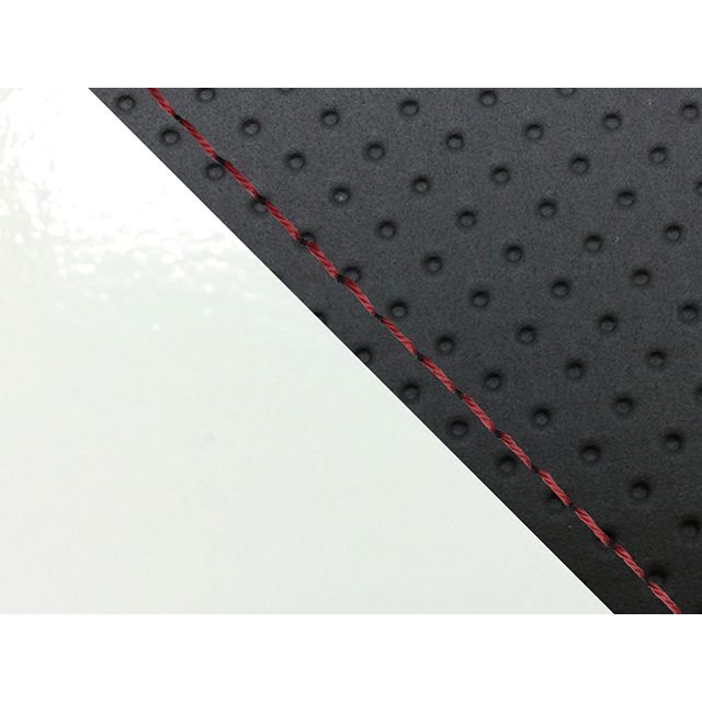 グロンドマン FZ1 フェザー（10年～）シングル（フロント側） グロンドマン国産シートカバー 張替（エンボス黒・エナメルホワイト） FZ1 フェザー 仕様 赤ステッチ GH5565YC858S40