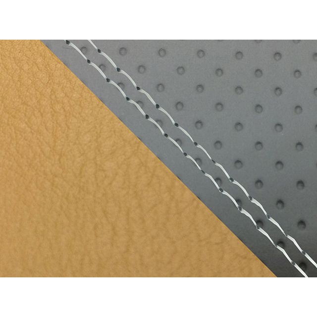 グロンドマン FZ1 フェザー（10年～）シングル（フロント側） グロンドマン国産シートカバー 張替（エンボスグレー・黄土色） FZ1 フェザー 仕様 透明ダブルステッチ GH5565YC1249SW0
