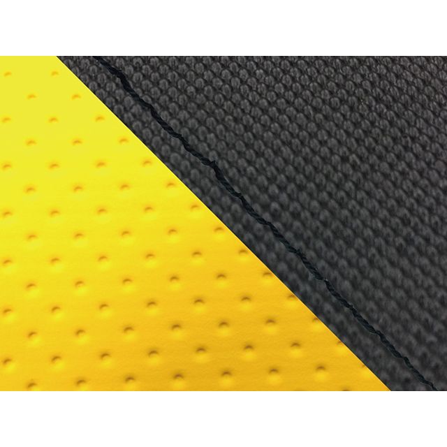 グロンドマン FZ1 フェザー（10年～）シングル（フロント側） グロンドマン国産シートカバー 張替（スベラーヌブラック・エンボスイエロー） FZ1 フェザー 仕様 黒ステッチ GH5565YC4625S10