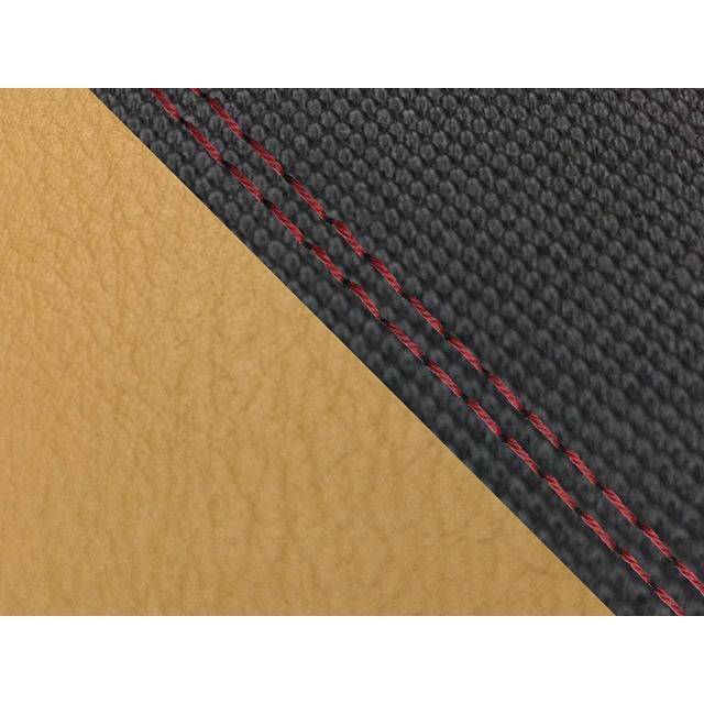 グロンドマン FZ1 フェザー（10年～）シングル（フロント側） グロンドマン国産シートカバー 張替（スベラーヌブラック・赤） FZ1 フェザー 仕様 赤ダブルステッチ GH5565YC464SW40