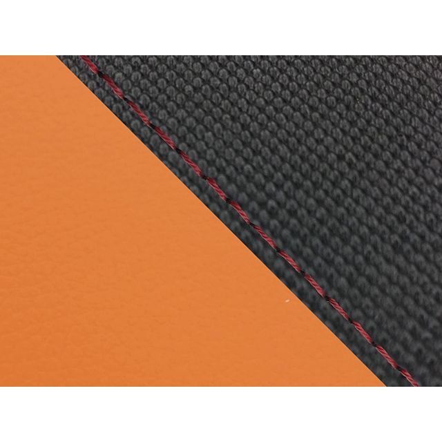 グロンドマン FZ1 フェザー（10年～）タンデム（リア側） グロンドマン国産シートカバー 張替（スベラーヌブラック・オレンジ） FZ1 フェザー 仕様 赤ステッチ GH5566YC4614S40