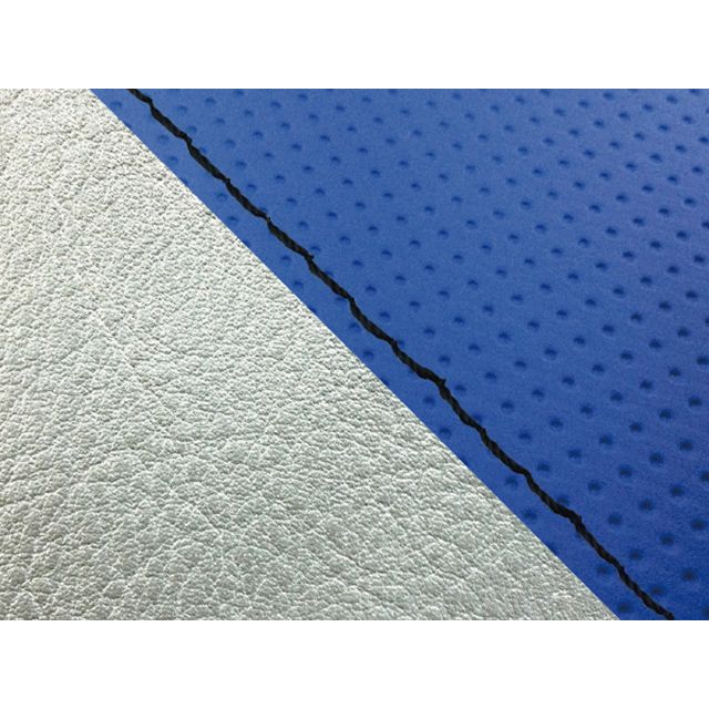 グロンドマン W650（99年 EJ650A1/C1） グロンドマン国産シートカバー 張替（エンボスブルー/シルバーライン） W650 仕様 黒ステッチ GH5557KC2654S10