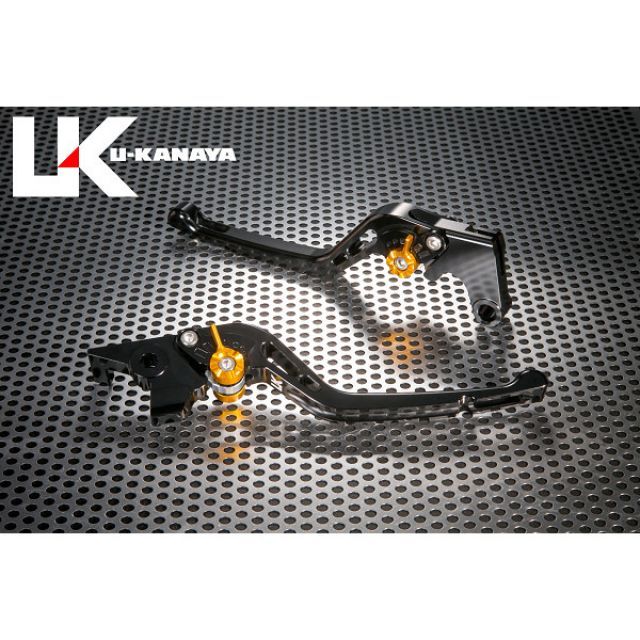 ユーカナヤ GPタイプ アルミ削り出しビレットレバー（レバーカラー：ブラック） CBR600RR 調整アジャスターカラー チタン HO028-023-0501