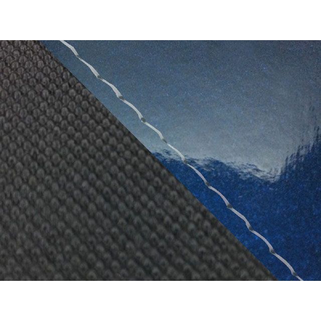 グロンドマン グロム 国産シートカバー エナメルブルー＆スベラーヌブラック グロム タイプ 張替 仕様 透明ステッチ GH5568HC5746S0