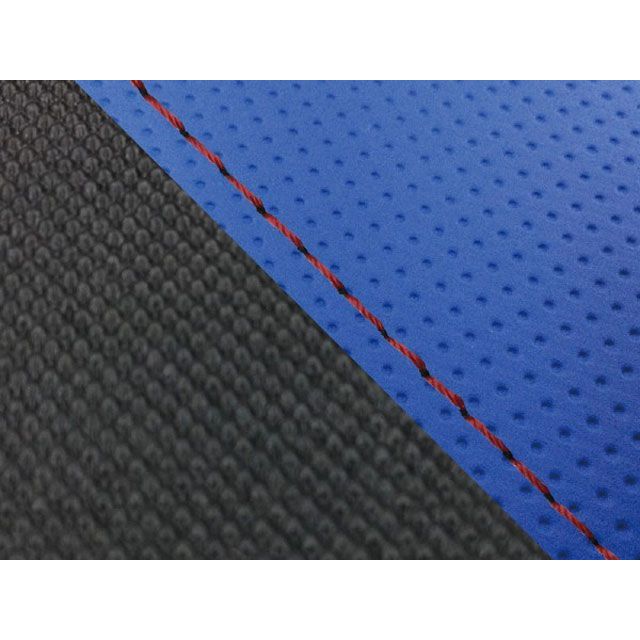 グロンドマン グロム 国産シートカバー エンボスブルー＆スベラーヌブラック グロム タイプ 張替 仕様 赤ステッチ GH5568HC2646S40