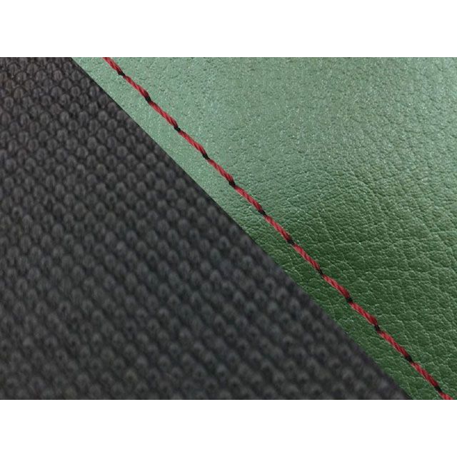グロンドマン グロム 国産シートカバー ダークグリーン＆スベラーヌブラック グロム タイプ 張替 仕様 赤ステッチ GH5568HC3046S40