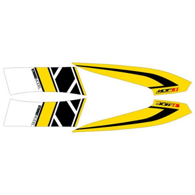 【メーカー直送】エムディーエフ マジェスティS（13-17） グラフィックキット ストロボモデル パンプキンイエロータイプ マジェスティS タイプ フロントサイド MMAJ15-D-PY-FS
