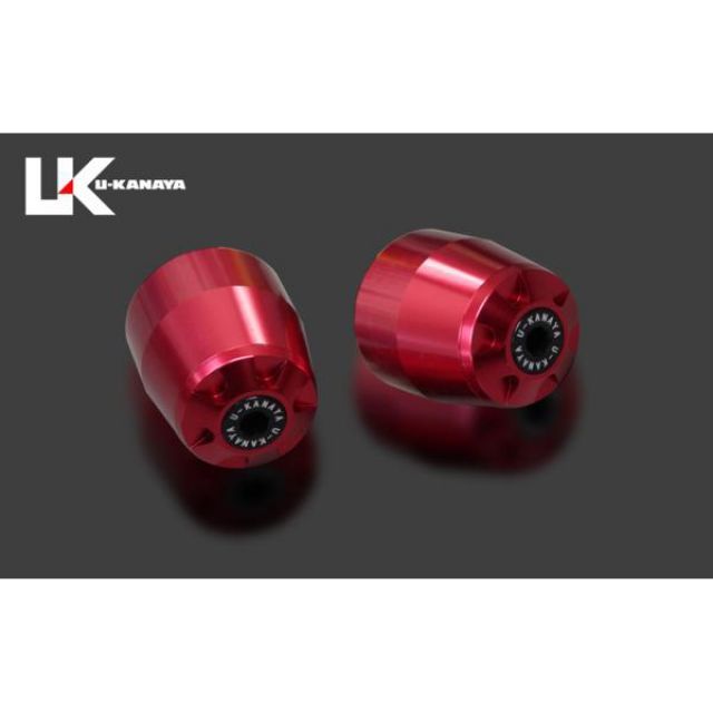 ユーカナヤ アルミビレットハンドルバーエンド（レッド） XJR400 XJR400R エンドキャップカラー レッド BERD-YA012RD
