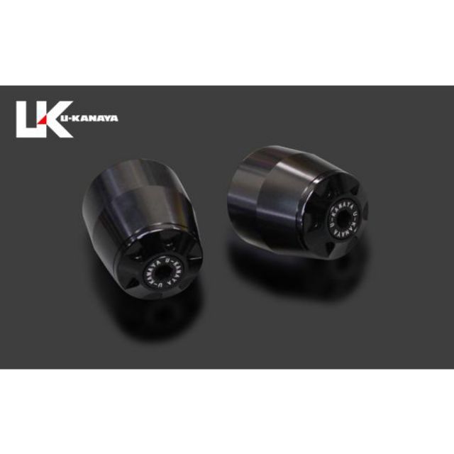 ユーカナヤ アルミビレットハンドルバーエンド（ブラック） XJ6 DIVERSION エンドキャップカラー グリーン BEBK-YA032-GR