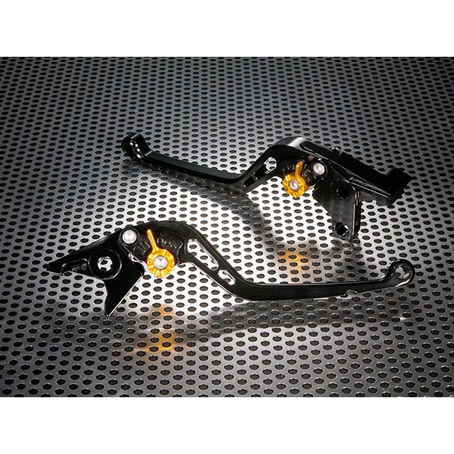 ユーカナヤ スタンダードタイプ ロングアルミビレットレバーセット（レバーカラー：ブラック） CBR1000RR 調整アジャスターカラー ゴールド HO019-111-0101｜モトメガネ 店