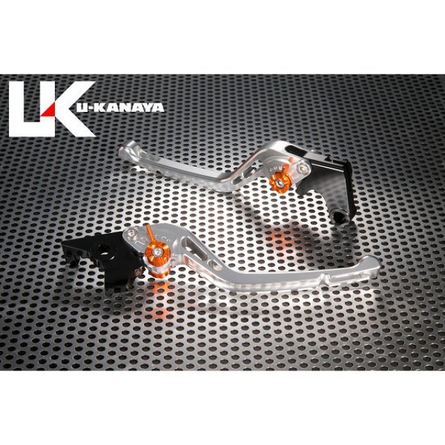 ユーカナヤ GPタイプ アルミ削り出しビレットレバー（レバーカラー：シルバー） YZF-R25/YZF-R3 調整アジャスターカラー レッド YA040-082-0503