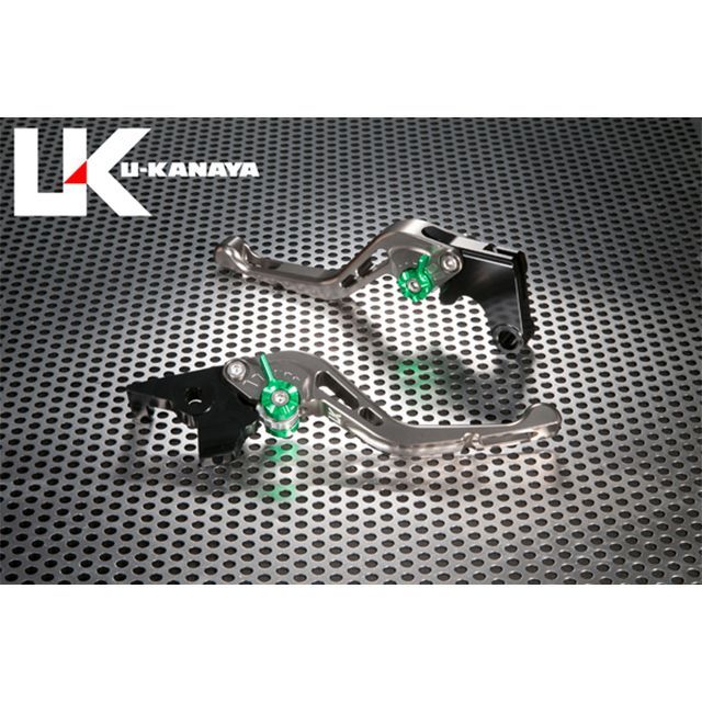 ユーカナヤ GPタイプ アルミ削り出しビレットショートレバー（レバーカラー：チタン） FJR1300 調整アジャスターカラー オレンジ YA001-033-0606