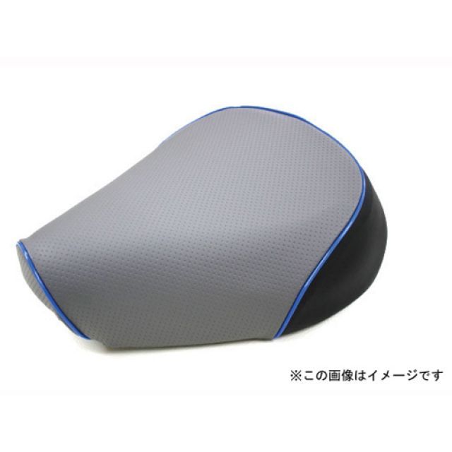 グロンドマン ズーマー（AF58） 国産シートカバー エンボスグレー ズーマー タイプ 被せ 仕様 青パイピング GR80HC120P50