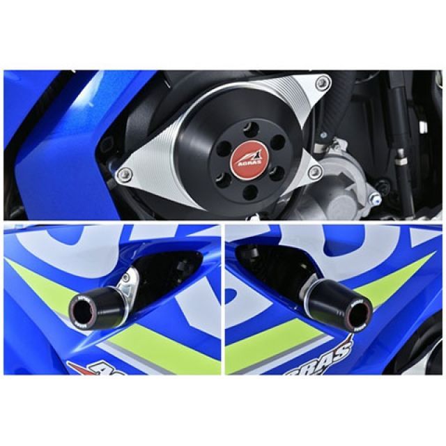 アグラス レーシングスライダー GSX-R1000 ジュラコンカラー ブラック タイプ ロゴ有 342-305-002BX｜モトメガネ 店