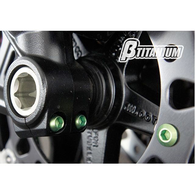 正規 正規品／βTITANIUM CBR1000RRファイヤーブレード ハブ・スポーク・シャフト フロントアクスルシャフトキット 仕様：マジョーラブルー（… 