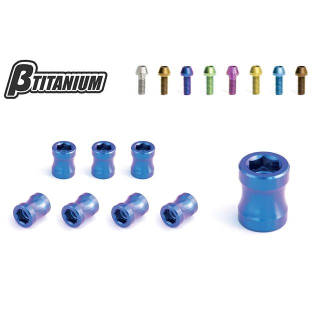 ベータチタニウム エキゾーストスタッドナットキット 仕様 チタンシルバー(陽極酸化なし) BT-ENK2-8|モトメガネ 店
