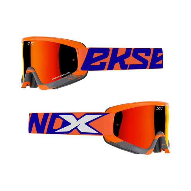 イクスブランド GOX クロスフェード フローオレンジ・ブルー EKS Brand：イーケーエスブランドゴーグル 067-10265