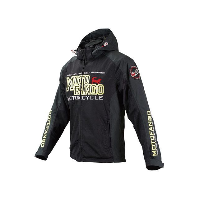モトファンゴ MJ-004 ハーフメッシュパーカ（ブラック/イエロー） サイズ XL ・17-004｜モトメガネ 店 15,038円