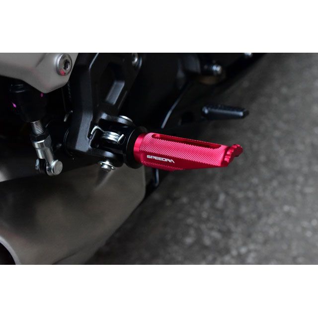 SPEEDRA アルミ削り出しステップ レーシングタイプ（取付部カラー：ブラック/ステップバーカラー：チタン） AFPR208TM