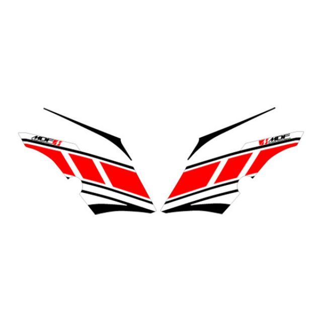 【メーカー直送】エムディーエフ XMAX グラフィックキット ストロボモデル レッドタイプ XMAX タイプ フロントサイドパーツ MXMAX-D-RD-FS