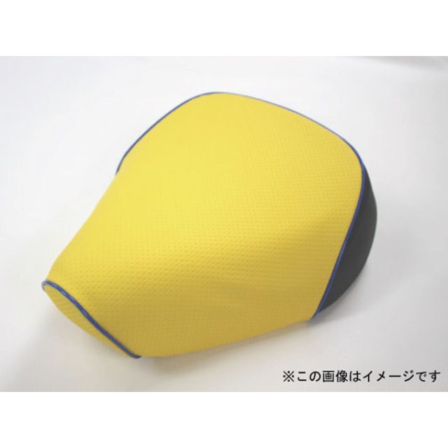 グロンドマン PCX125 国産シートカバー エンボスイエロー PCX125 タイプ 張替 仕様 青パイピング 型式 JF56 GH214HC250P50