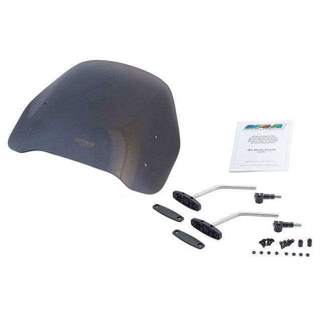 エムアールエー スクリーンセット ロード（スモーク） 汎用ハンドルポストマウントキット付 汎用 SET-HKSD-MRO-S