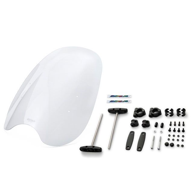 エムアールエー スクリーンセット カスタム（クリア） 汎用バーハンマウントキット付φ22.2/25.4 汎用 SET-NMK-MCU-C