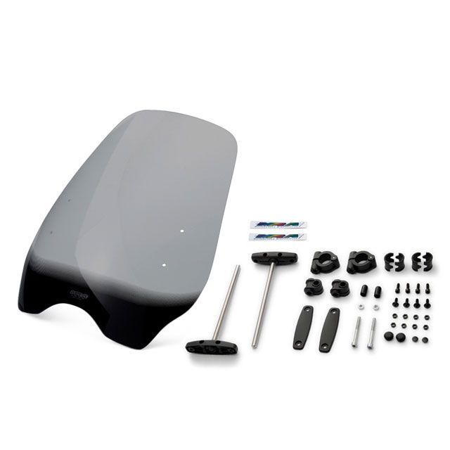 エムアールエー スクリーンセット ハイウェイ(スモーク) 汎用バーハンマウントキット付φ22.2/25.4 汎用 SET-NMK-MHI-S